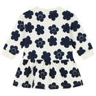 Younger Girls Ivory Floral  Dress, 1, hi-res